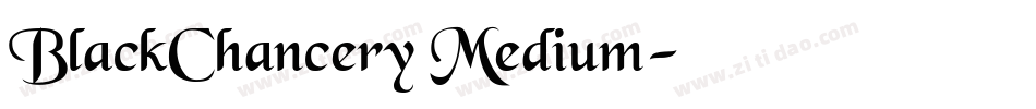 BlackChancery Medium字体转换
